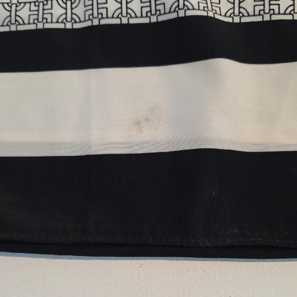 Michael Kors Rectangular Logo Scarf Black White Monogram Oblong Lightweight Wrap